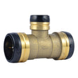 SharkBite UXL08545435 2 in x 2 in x 1-1/4 in Push to Connect Brass Reducing Tee Fitting