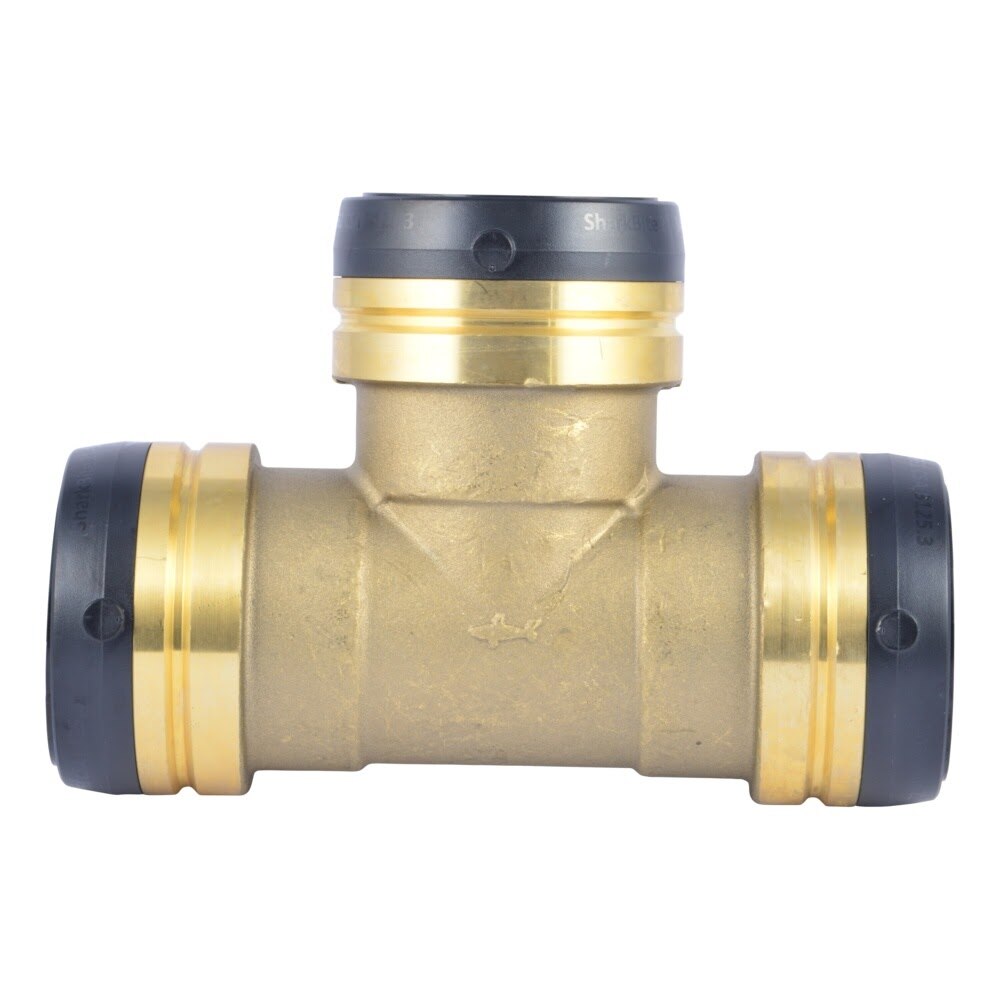 SharkBite UXL0854 2 in x 2 in x 2 in Push to Connect Equal Tee Lead Free Brass Fitting - 2