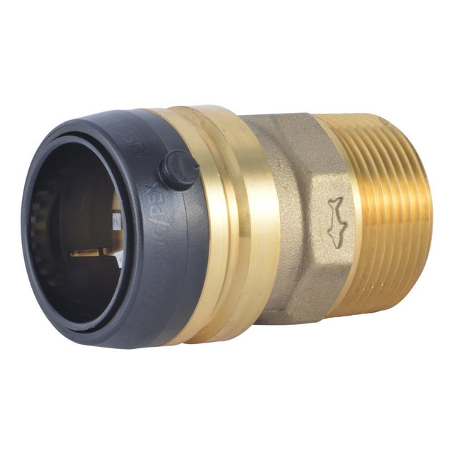 SharkBite UXL113532M 1-1/4 in. Push-to-Connect x 1-1/4 in. MNPT Male Adapter Brass Fitting