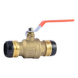 SharkBite UXLBV35 1-1/4 in. Brass Push-to-Connect Quarter-Turn Ball Valve