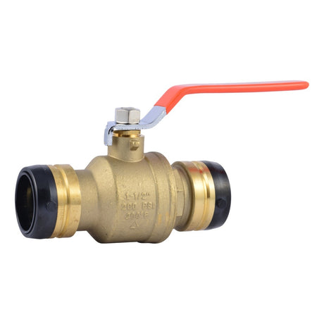SharkBite UXLBV41 1-1/2 in. Brass Push-to-Connect Quarter-Turn Ball Valve for Potable Water