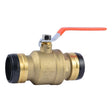 SharkBite UXLBV54 2 in. x 2 in. Lead Free Brass Push-to-Connect Quarter-Turn Ball Valve