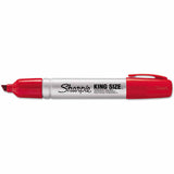 Sharpie 15002 King Size Permanent Marker, Chisel Tip, Red, 1 Marker