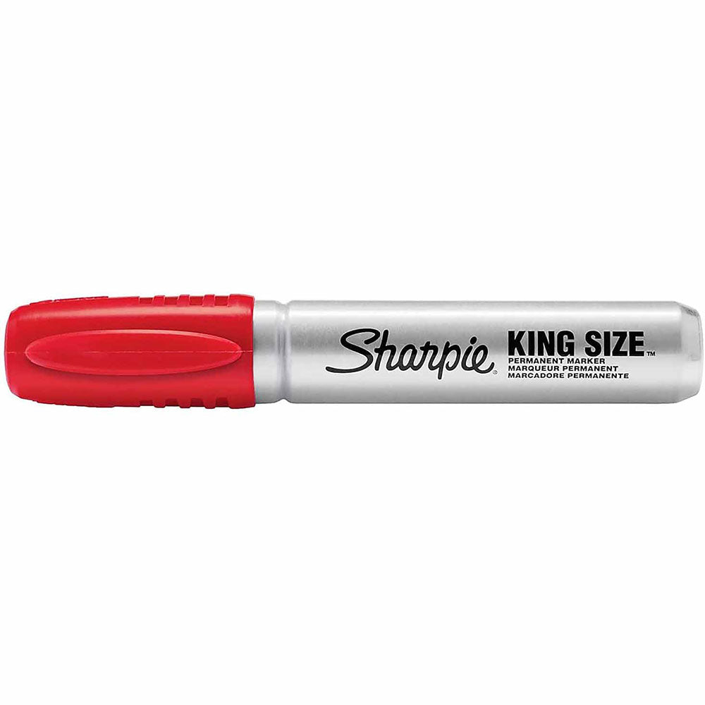 Sharpie 15002 King Size Permanent Marker, Chisel Tip, Red, 1 Marker - 2