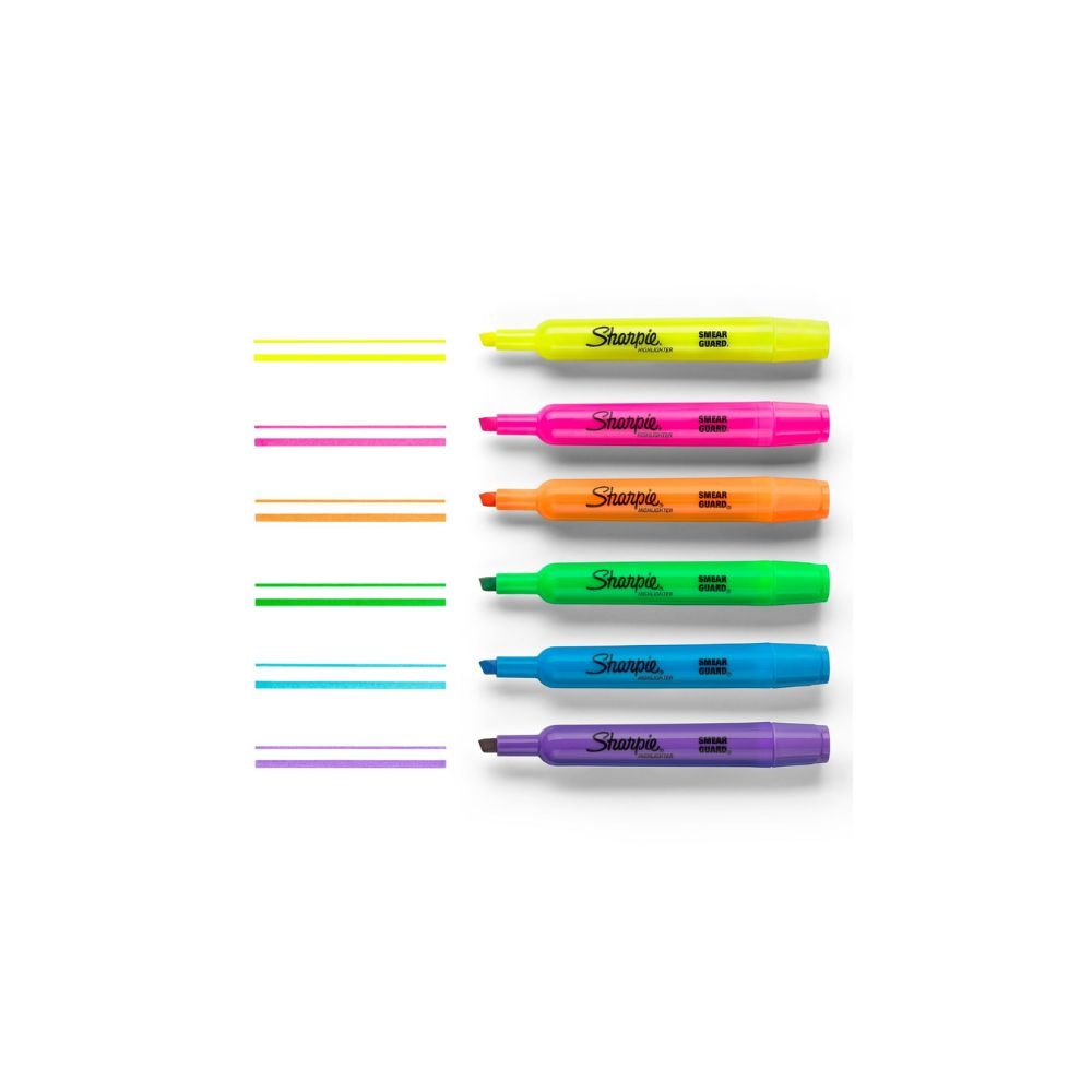 Sharpie 25164PP Tank Highlighters, Chisel Tip 4 Pack, (Yellow) - 4