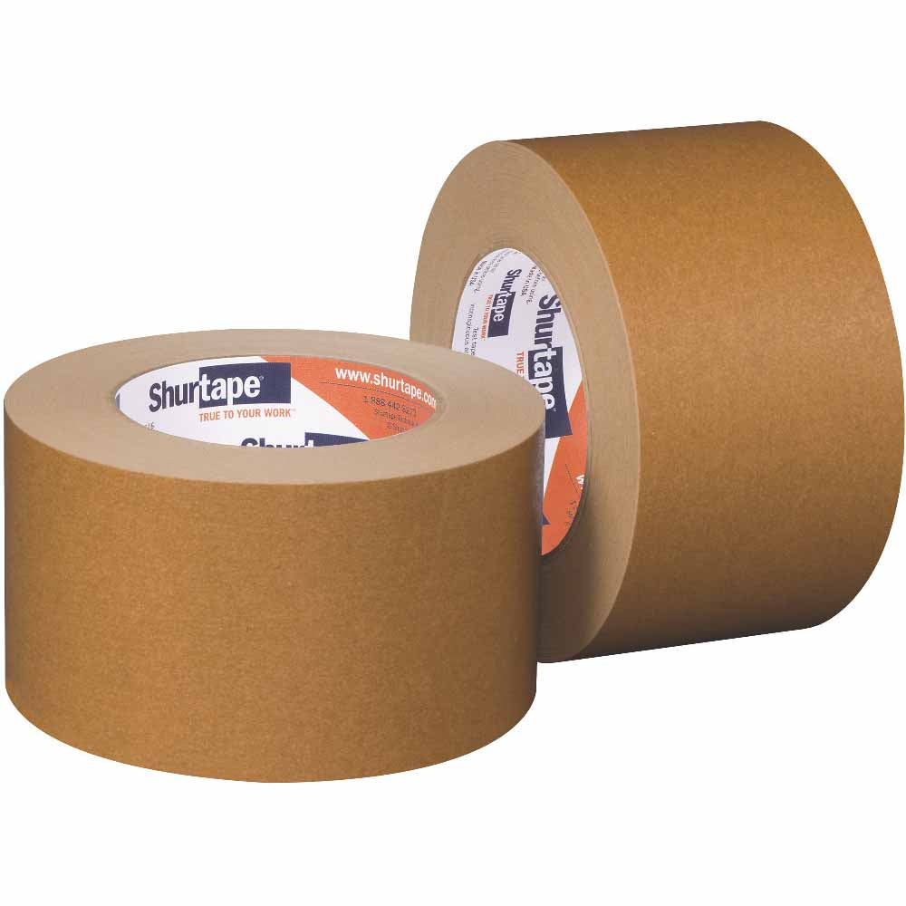 Shurtape 101073 FP 97 Flatback Kraft 3" Paper Tape, Kraft, 72mm x 55m
