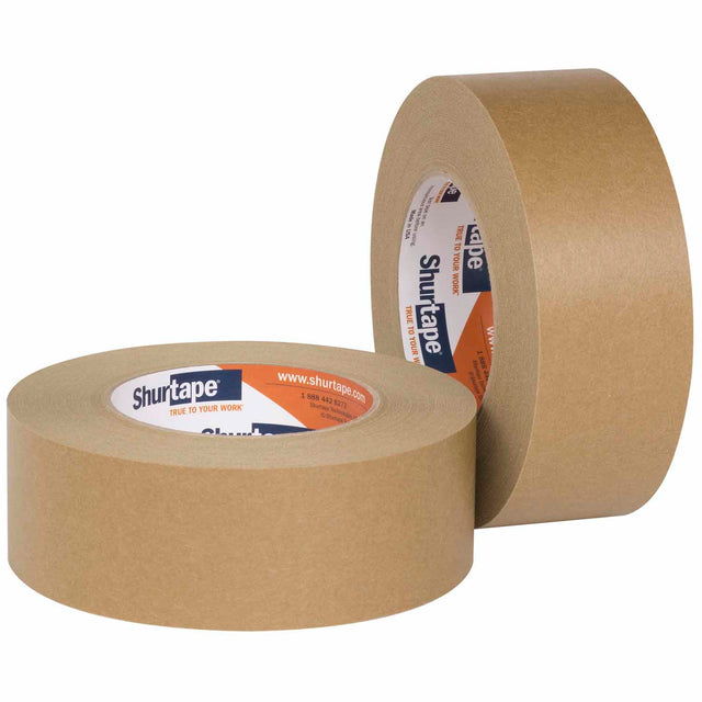 Shurtape 104663 FP 115 Flatback Kraft 3" Paper Tape, Brown, 72mm x 55m, Case of 16