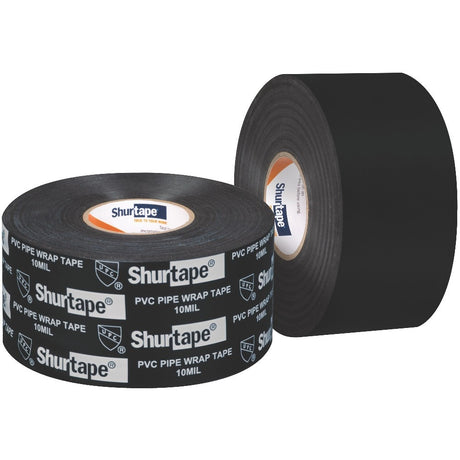 Shurtape 104779 PW 100 Corrosion-Resistant PVC Tape, Black, 2in x 33.3yd