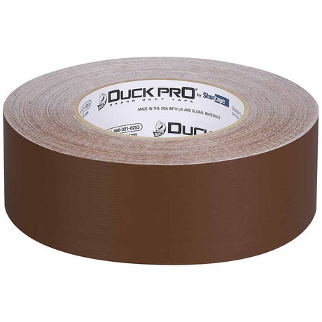 Shurtape 105494 PC 009 C Duck Pro 9Mil 48mm x 55m  Brown Contractor Grade, Colored Cloth Duct Tape