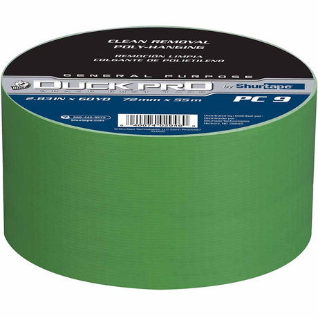 Shurtape 105495 PC 009 C Duck Pro 9Mil 72mm x 55m Green Contractor Grade, Colored Cloth Duct Tape