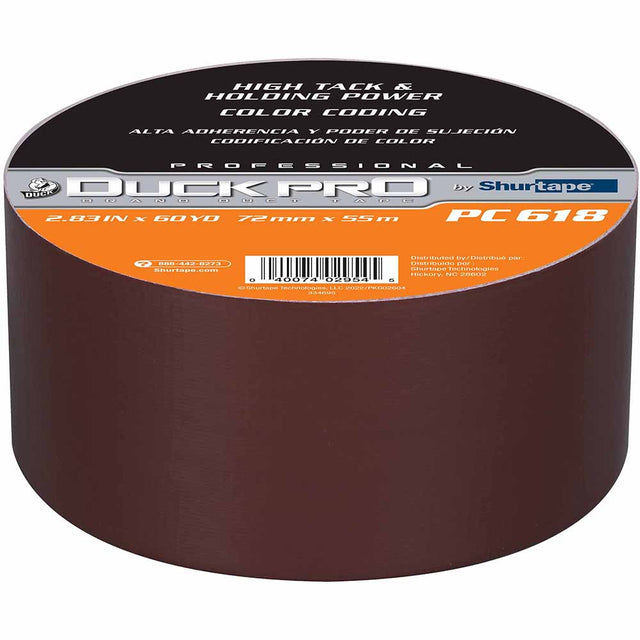 Shurtape 105504 PC 618C Duck Pro 10Mil 72mm x 55m Burgundy Industrial Colored Cloth Duct Tape