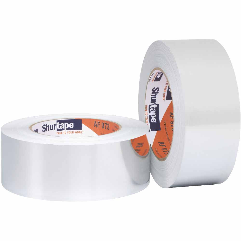 Shurtape 140330 AF 975 2 Mil, Linered 3" Aluminum Foil Tape, Silver, 72mm x 46m