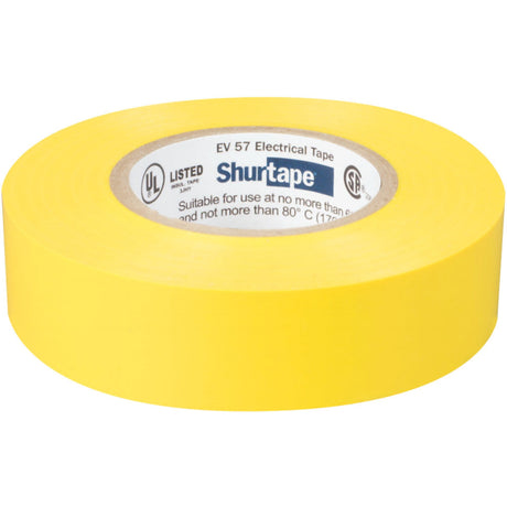 Shurtape 200788 EV 057C UL Listed Electrical Tape, Yellow, 3/4in x 66ft
