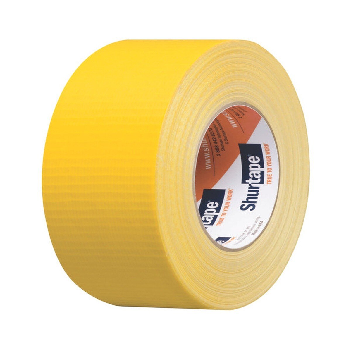 Shurtape 204608 PC 600 48 mm x 55 m Yellow All-Purpose Cloth Duct Tape 9 mil - 2