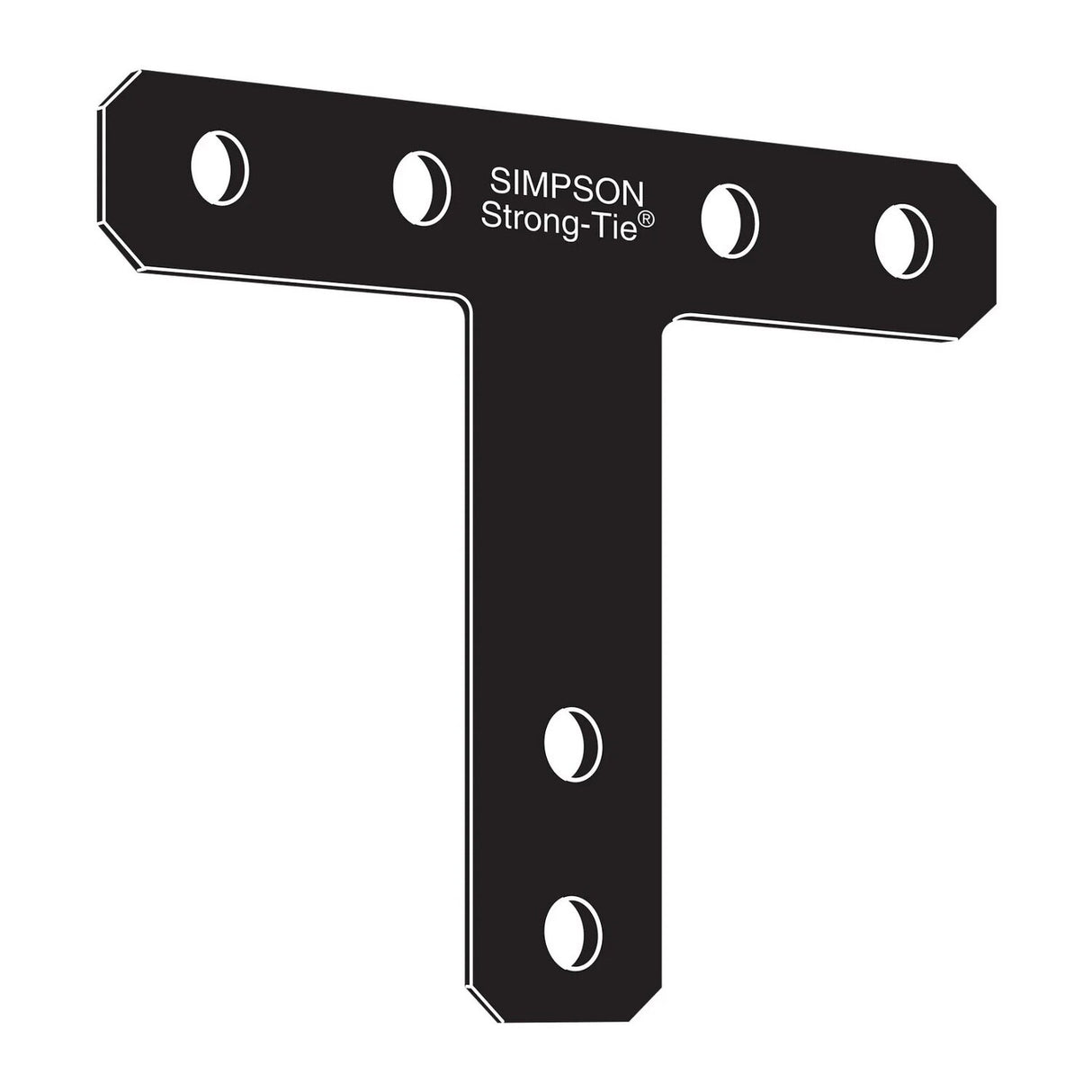 Simpson Strong-Tie 1616HTPC (16" x 16") 7-Gauge Black Powder-Coated Ornamental T Strap - 2