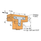 Simpson Strong-Tie 66T (6" x 5") 14-Gauge Galvanized T Strap - 3