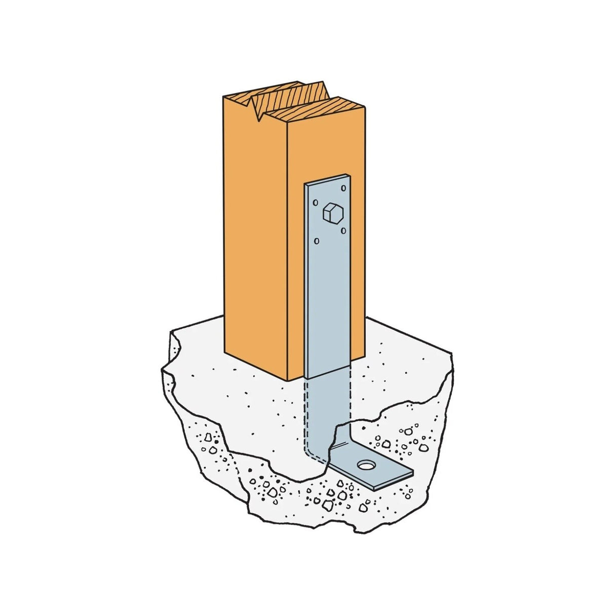 Simpson Strong-Tie A311 (3-5/8" x 11" x 2") 12Ga Galvanized A Angle for Wood Applications - 2