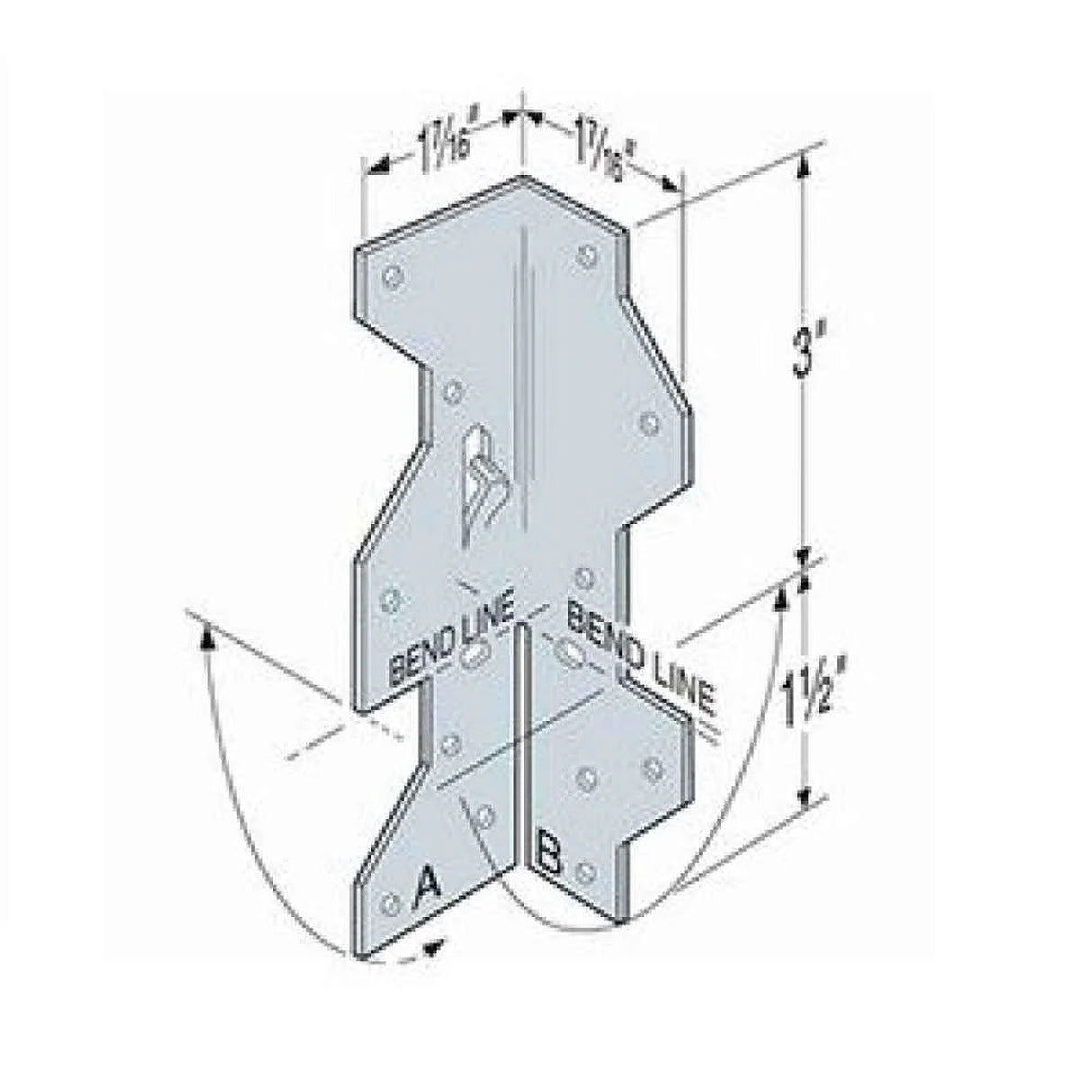 Simpson Strong-Tie A35Z (1-7/16" x 4-1/2") Framing Angle ZMAX Galvanized - 2
