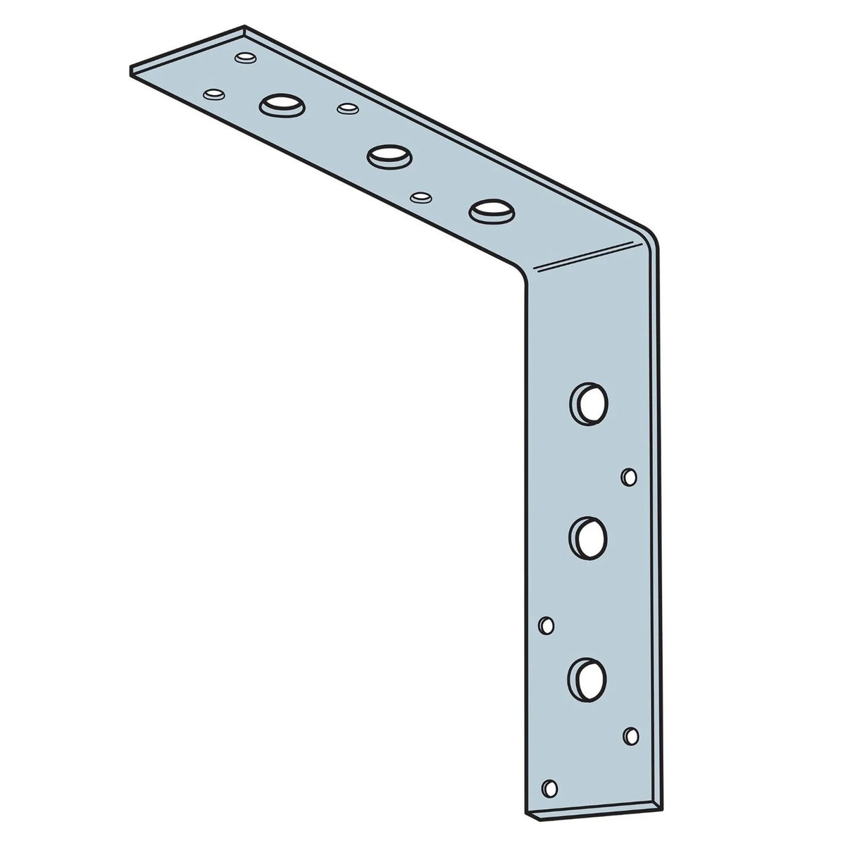 Simpson Strong-Tie A88 (8" x 8" x 2") 12Ga Galvanized A Angle for Wood Applications - 2
