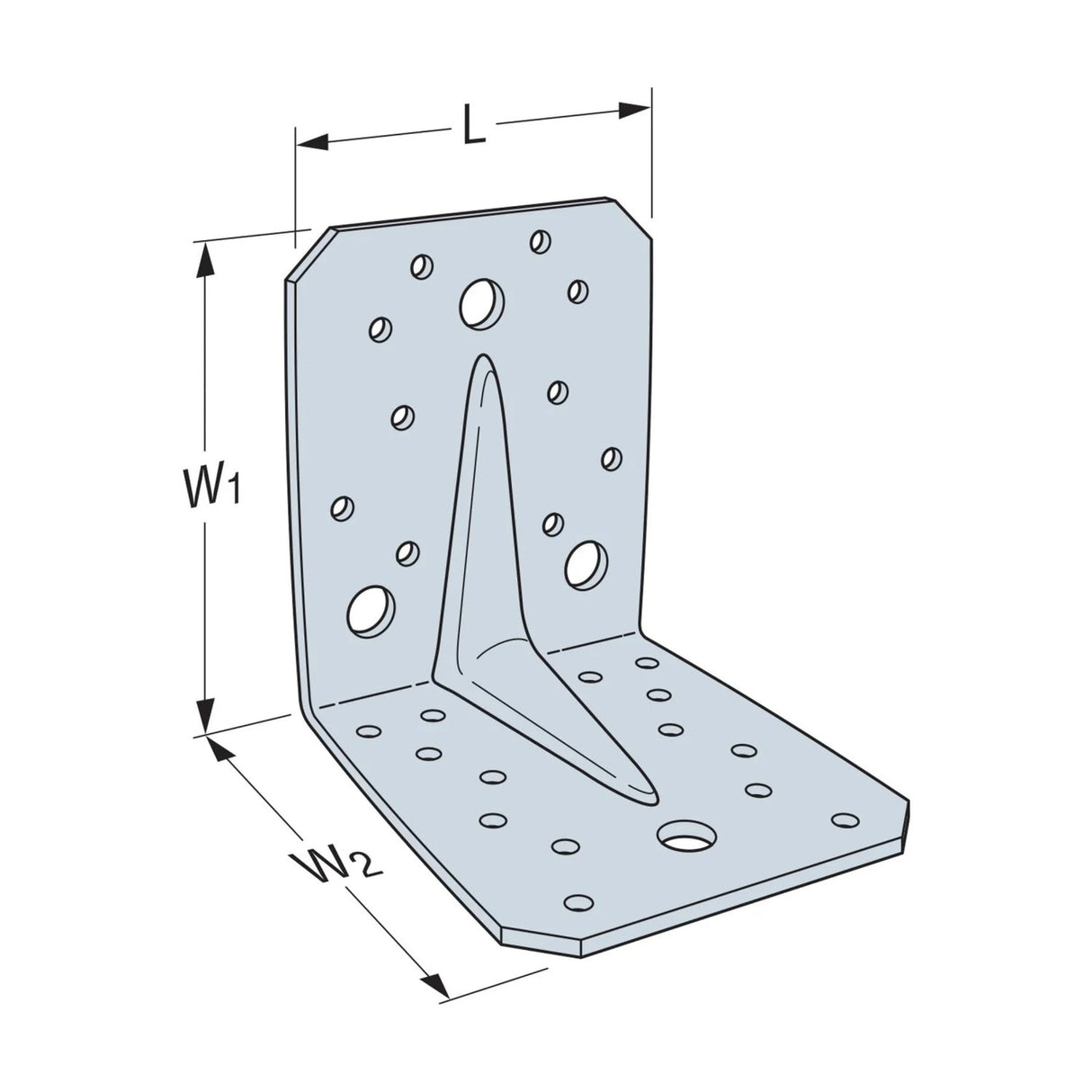Simpson Strong-Tie ABR105 Cross-Laminated Timber Angle Bracket - G90 Galvanized - 2