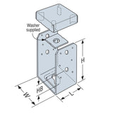 Simpson Strong-Tie ABU44SS (4" x 4") Stainless Steel Adjustable Post Base for Wood Posts - 3