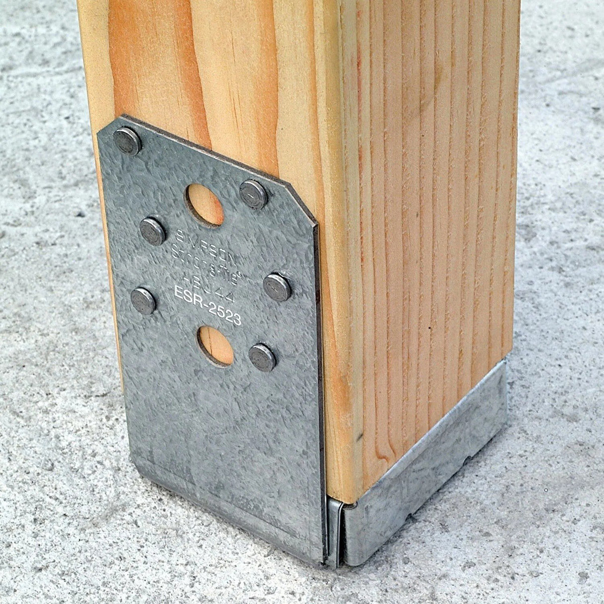 Simpson ABU44Z Strong-Tie Adjustable Post Base for 4x4 Wood Posts with ZMAX Finish - 3