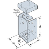 Simpson Strong-Tie ABU5-5Z (5-1/8" x 5-1/8") ABU Adjustable Post Base with Uplift - ZMAX Finish - 2