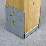 Simpson Strong-Tie ABU5-5Z (5-1/8" x 5-1/8") ABU Adjustable Post Base with Uplift - ZMAX Finish - 4