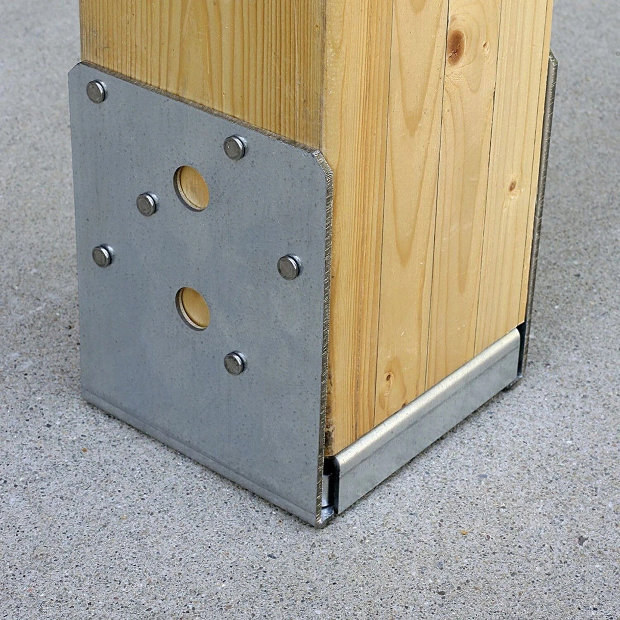 Simpson Strong-Tie ABU5-5Z (5-1/8" x 5-1/8") ABU Adjustable Post Base with Uplift - ZMAX Finish - 4