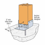 Simpson Strong-Tie ABW44RZ (4" x 4") ABU Adjustable Post Base for Rough Lumber with ZMAX Coating - 4