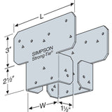Simpson Strong-Tie AC4SS (3-9/16" x 6-1/2") 18ga AC Stainless Steel Adjustable Post Cap - 2