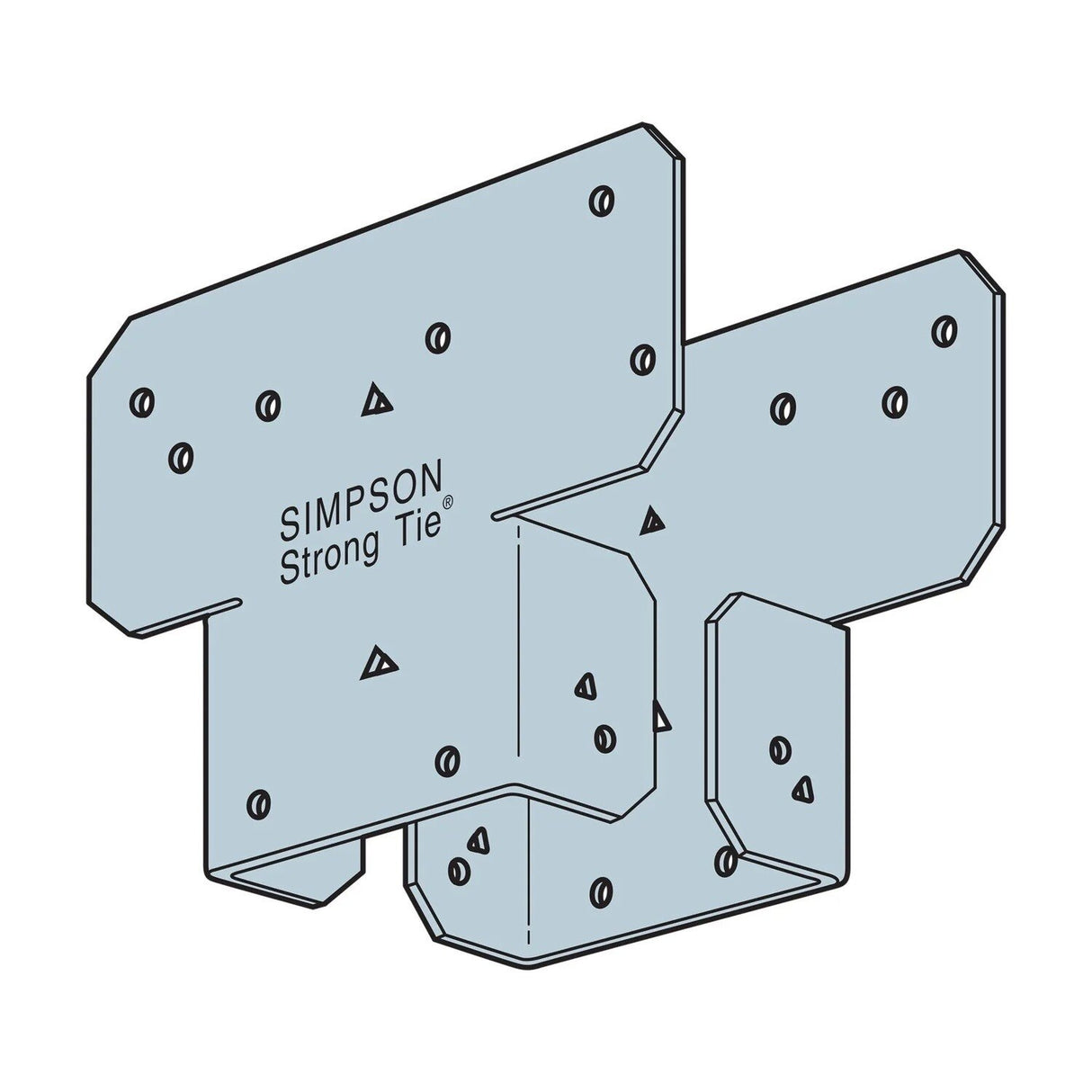 Simpson Strong-Tie AC4Z (3-9/16" x 6-1/2") 18ga AC ZMAX Adjustable Post Cap - 2