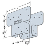 Simpson AC6 Strong-Tie Adjustable Post Cap for 6X Beam Zinc Galvanized - 2