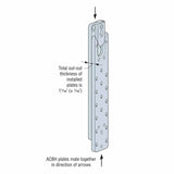 Simpson Strong-Tie ACBH3X15.37-KT (3" x 15-3/8") Concealed Joist-to-Beam Hanger Kit with Screws - 3