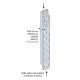 Simpson Strong-Tie ACBH3X15.37-KT (3" x 15-3/8") Concealed Joist-to-Beam Hanger Kit with Screws - 3