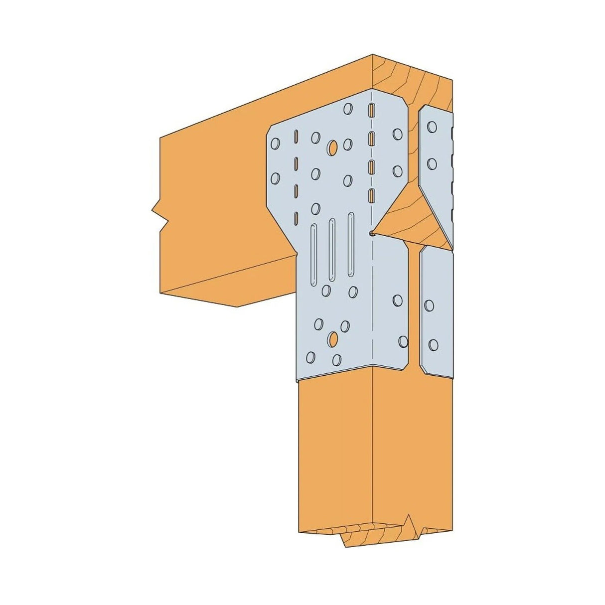 Simpson Strong-Tie ACH4Z (3-9/16" x 6-1/2") 18Ga Adjustable Post Cap - ZMAX Finish - 6
