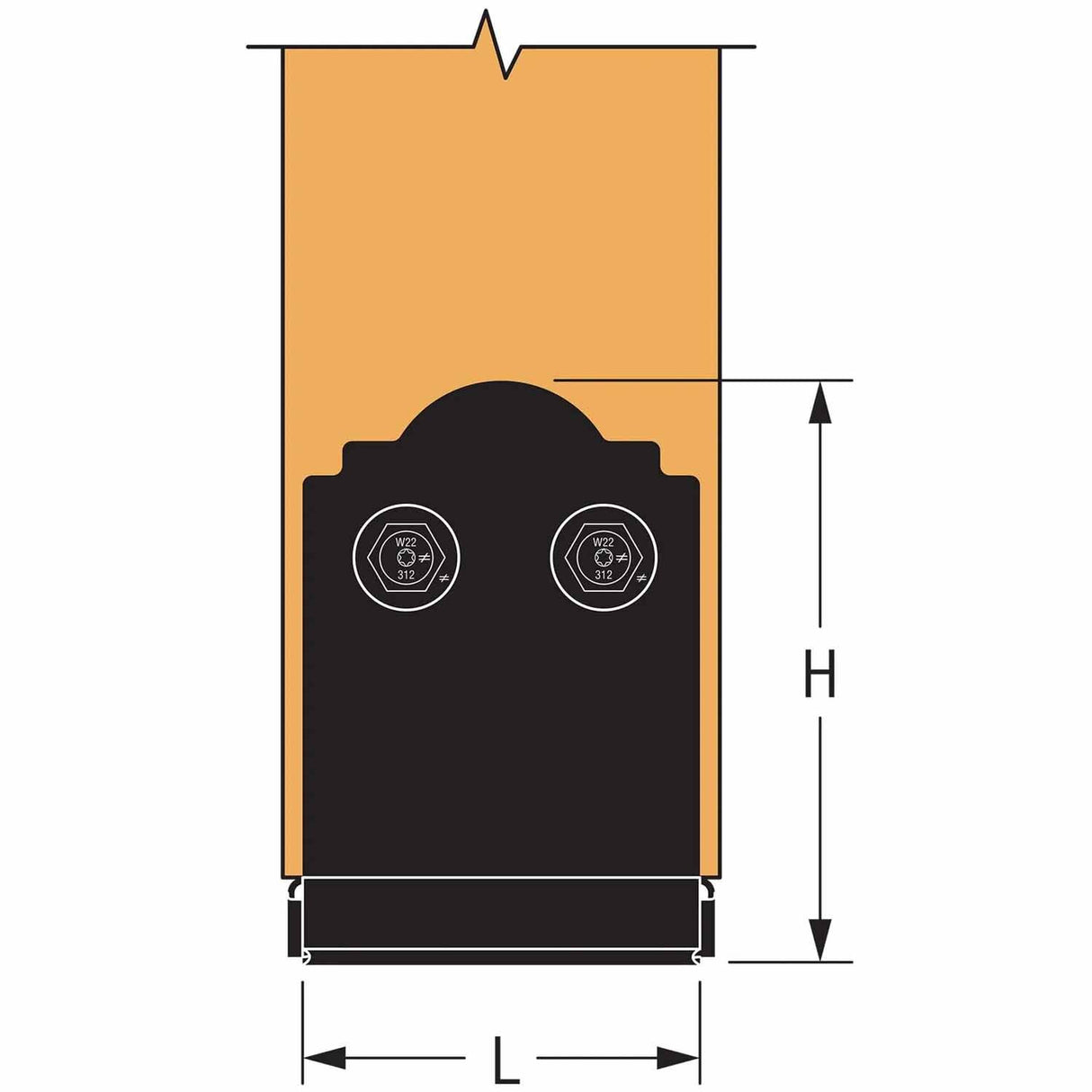 Simpson Strong-Tie APB66R (6" x 6" Rough) APB Outdoor Accents Adjustable Post Base - Black Powder Coated - 2