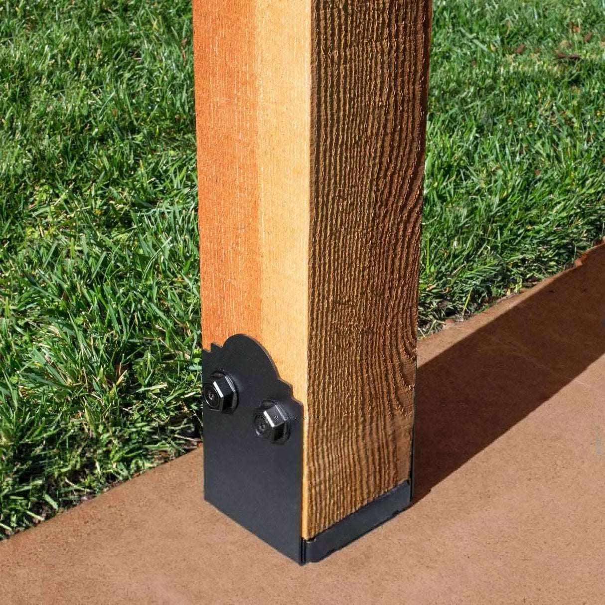 Simpson Strong-Tie APB66R (6" x 6" Rough) APB Outdoor Accents Adjustable Post Base - Black Powder Coated - 3
