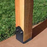 Simpson Strong-Tie APB66R (6" x 6" Rough) APB Outdoor Accents Adjustable Post Base - Black Powder Coated - 3