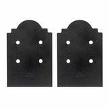 Simpson Strong-Tie APB88DSP (8" x 8") Outdoor Accents Mission Collection ZMAX Black Post Base Side Plate (2 Pack)