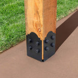 Simpson Strong-Tie APB88DSP (8" x 8") Outdoor Accents Mission Collection ZMAX Black Post Base Side Plate (2 Pack) - 4