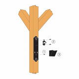 Simpson Strong-Tie APBO-KT (7-1/2") Outdoor Accents Decorative Bottle Opener Kit with Black Powder Coat Finish - 2