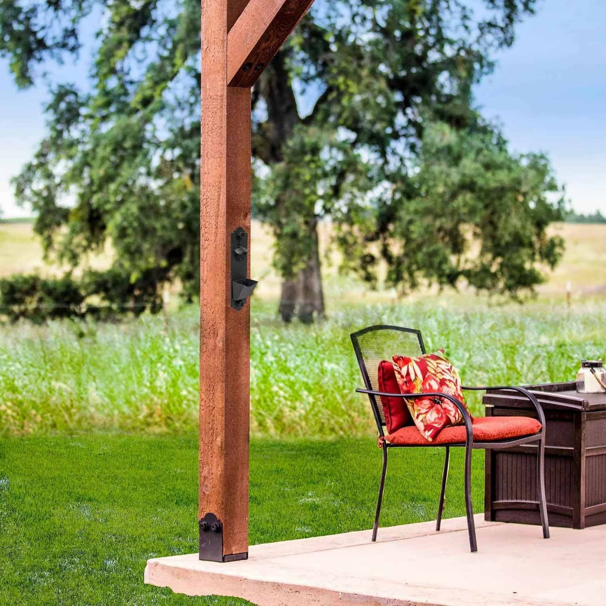 Simpson Strong-Tie APBO-KT (7-1/2") Outdoor Accents Decorative Bottle Opener Kit with Black Powder Coat Finish - 5