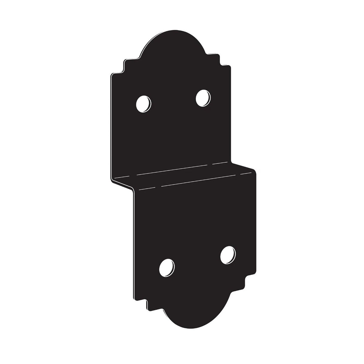 Simpson Strong-Tie APDJT2R-6 (5" x9-1/2") 12ga Deck Joist Tie - ZMAX/Black Powder Coated