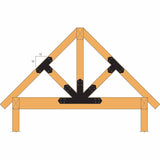 Simpson Strong-Tie APGP1212 (12:12 Pitch) Outdoor Accents Decorative Gable Plate - ZMAX/Black Powder Coated - 5