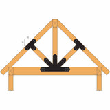 Simpson Strong-Tie APGP1212 (12:12 Pitch) Outdoor Accents Decorative Gable Plate - ZMAX/Black Powder Coated - 4