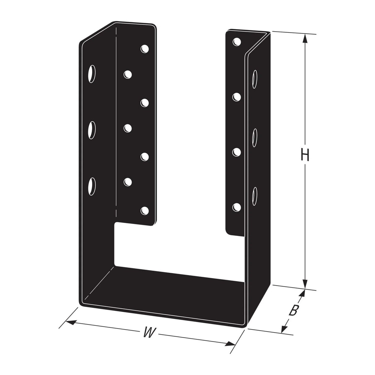 Simpson Strong-Tie APHH610R 8-1/4") 12Ga Concealed-Flange Heavy Joist Hanger for 6x10 Rough - 2