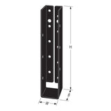 Simpson Strong-Tie APLH1.75-10 (1-3/4 x 10) Outdoor Accents ZMAX Black Light Joist Hanger for Rough Cedar - 2