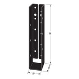 Simpson Strong-Tie APLH1.75-6 (1-3/4 x 6) Outdoor Accents ZMAX Black Light Joist Hanger for Rough Cedar - 2