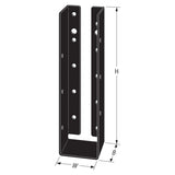 Simpson Strong-Tie APLH210R (2-1/16" x 7-3/4") 14Ga Concealed-Flange Light Joist Hanger for 2x10 Rough, ZMAX/Black Finish - 2